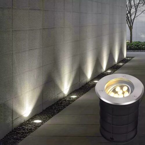 Recessed Floor Lights 304 stainless steel Round IP67 Waterproof 1w 30w uplighting large trees UN03 CIKILED Garden Lights Factory cikiled