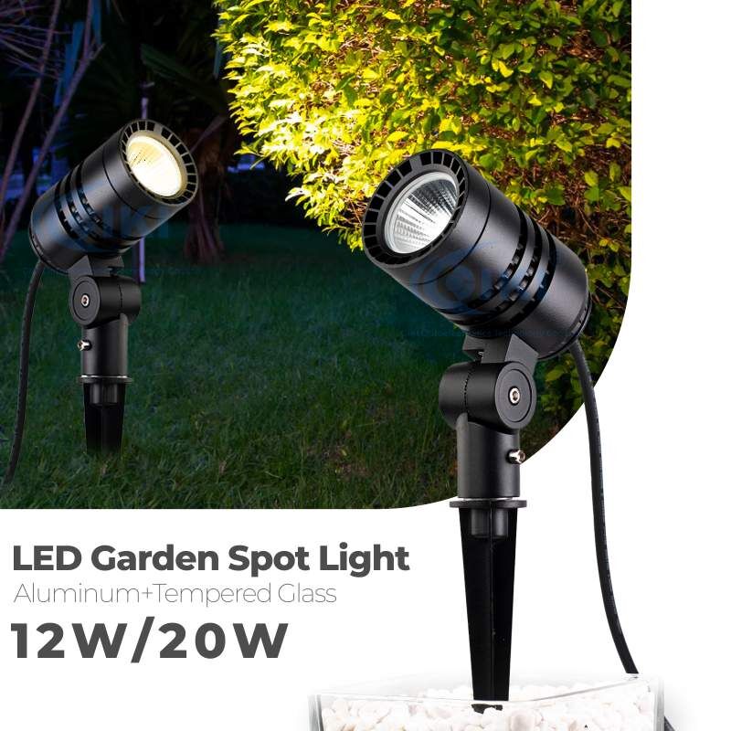 Garden spotlights with spike